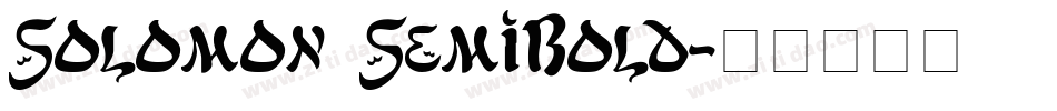 Solomon SemiBold字体转换